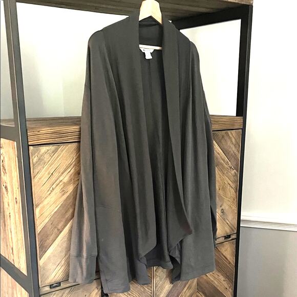 Athleta Pranayama Restore Wrap Cardigan Hermatite Gray XL - Picture 5 of 10